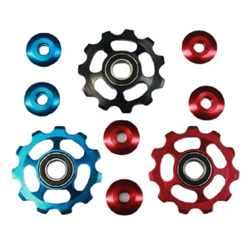

11T Ultralight MTB Aluminum Alloy Bike Bearing Jockey Wheel Rear Derailleur Pulleys Outdoor Bicycle Parts Adjustable Aluminum