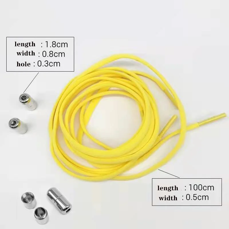 1Pair No Tie Shoelaces  Semicircle  Elastic Shoe Laces For Kids and Adult Sneakers Shoelace Quick Lazy Laces Shoe Strings