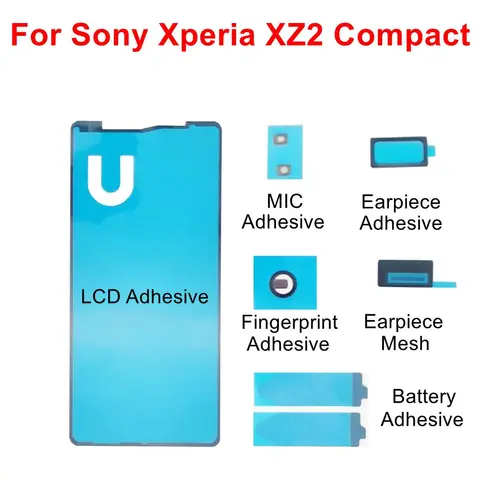 ЖК-наклейка на переднюю раму, клей для динамика, громкоговорителя, Пылезащитная сетка, полный комплект клей для SONY Xperia XZ XZs XZ1 XZ2 Compact Mini