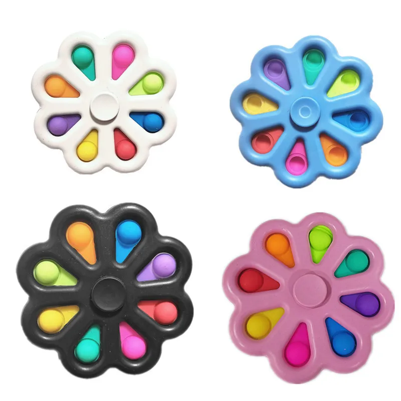 

Simple Dimple Spinner Push Fidget Toy Anti Stress Pop Toy Anxiety Relief Toy Pop Sensory Stress Toys for Kids and Adults Games