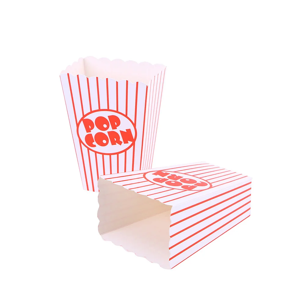

10 pcs Paper Popcorn Containers French Fries Box French Fry Cups Snack Containers Paper Snack Cups Paper Basket