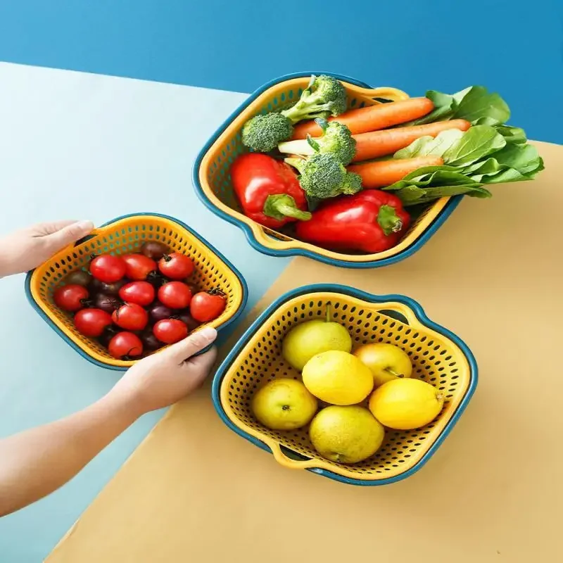 Многофункциональная Пластиковая кухонная корзина для слива из восьми предметов