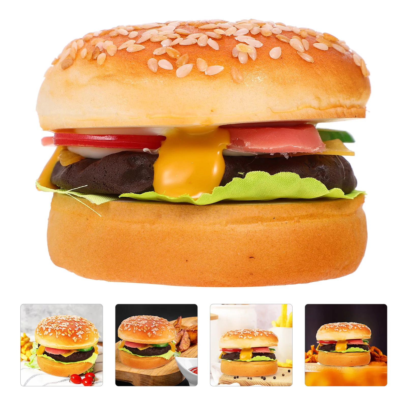 

Burgerfake Artificial Model Models Prop Props Bread Toy Kitchen Simulation Pu Play Photography Burgers Toys Display Faux Fidget