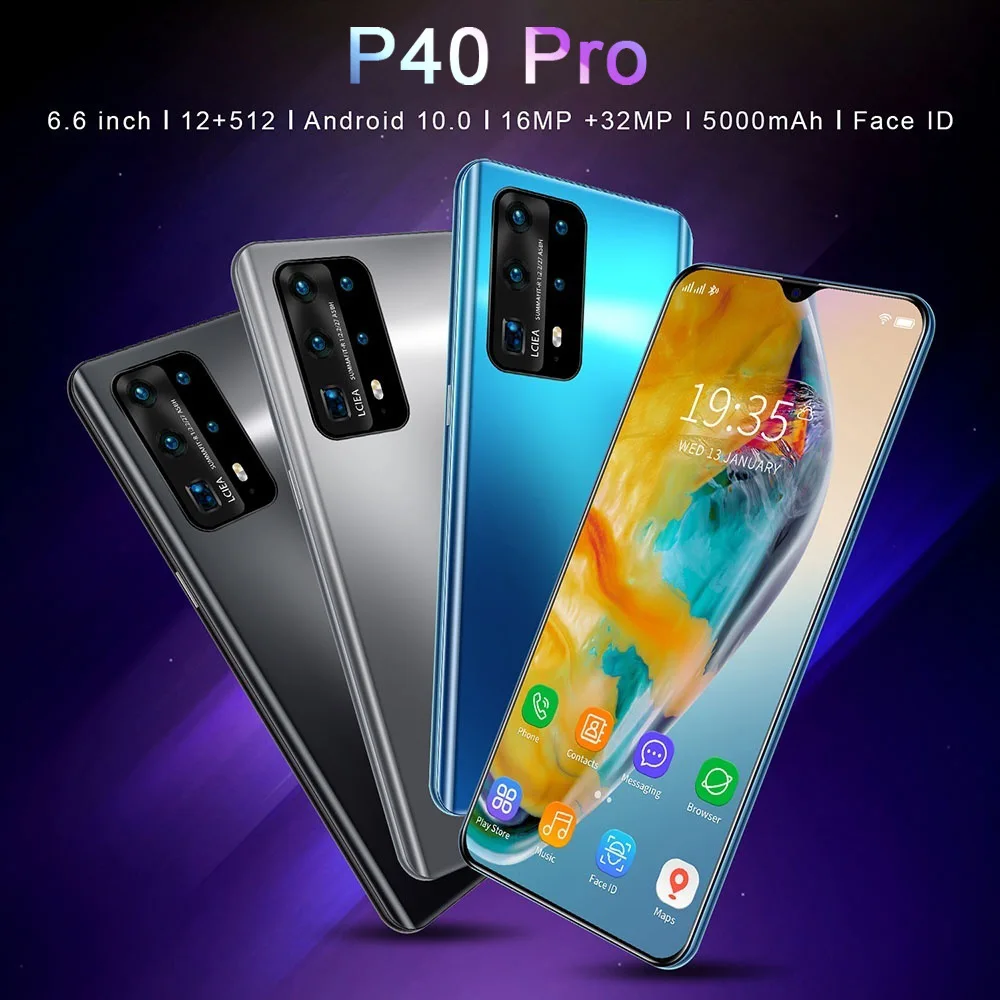 

Смартфон P40Pro на Android, экран 6,5 дюйма, 2 + 16 капель воды, большой экран
