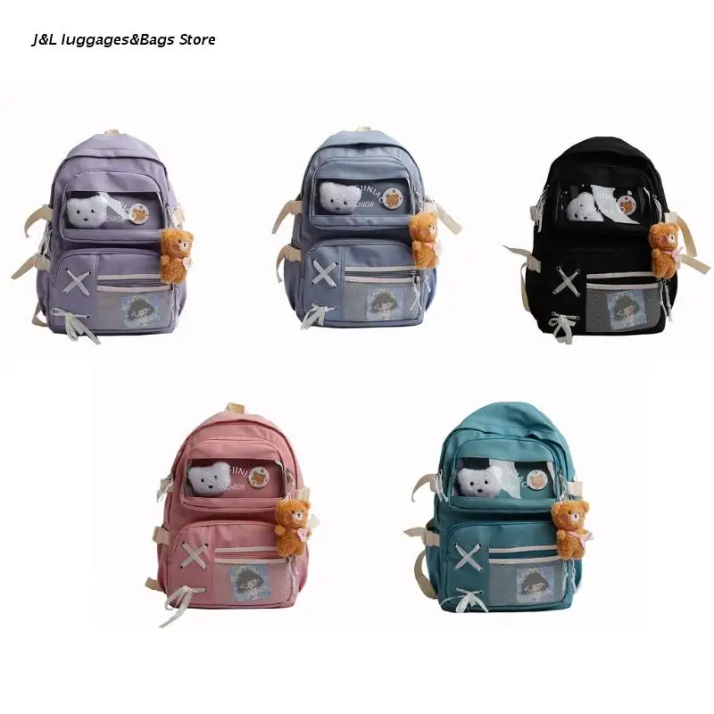 "M68C Kawai рюкзак, милый рюкзак, школьная сумка для девочек-подростков, милый студенческий рюкзак, сумки для книг"