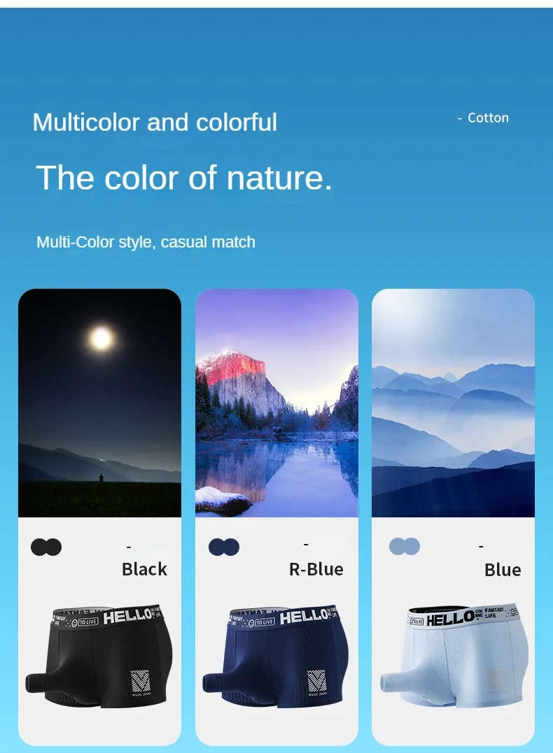 CLEVER-MENMODE 3x Long Bulge Penis Pouch Boxers Sexy Underwear Cotton Mens Panties Elephant Nose Trunks Homme Boxershorts