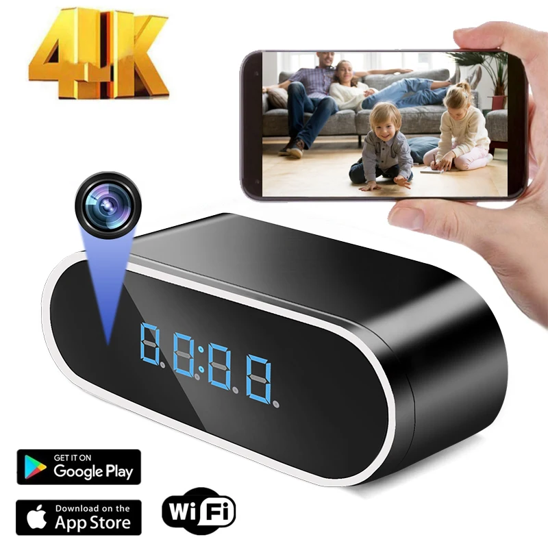 

Mini Camera Clock WiFi Camera HD Control Secret IR Night View Alarm DVR Camcorder Recorder Home Surveillance Security Camera
