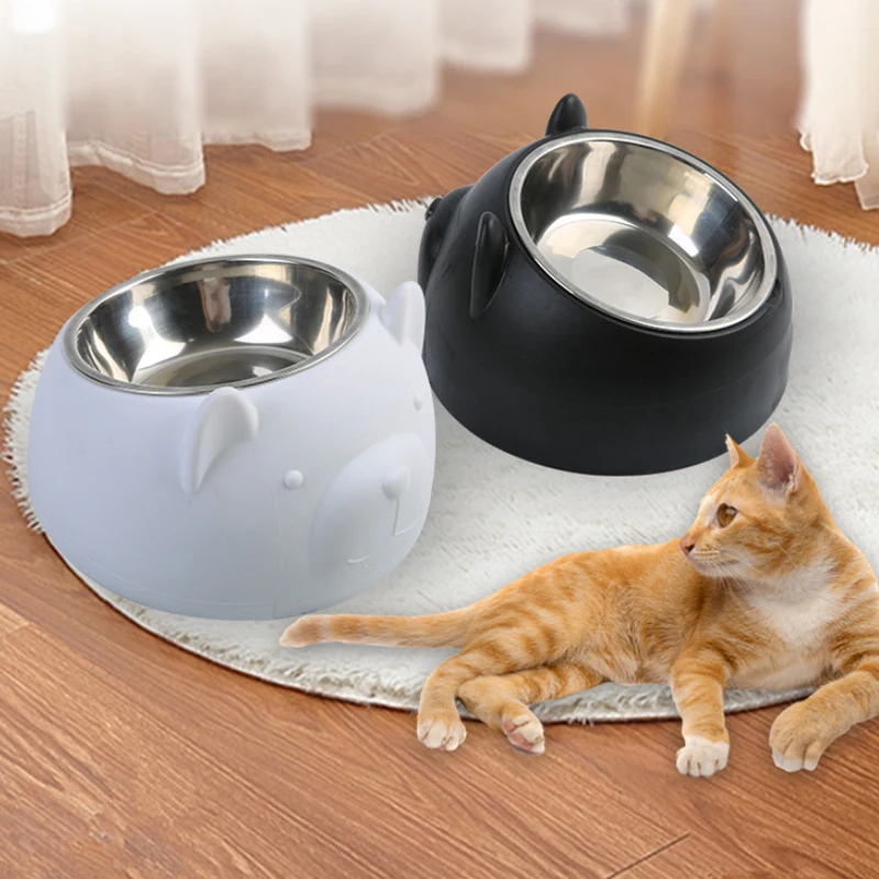 

Защита шейного позвонка из нержавеющей стали, искусственная миска, мультяшная Милая еда для собак, аксессуары для домашних животных