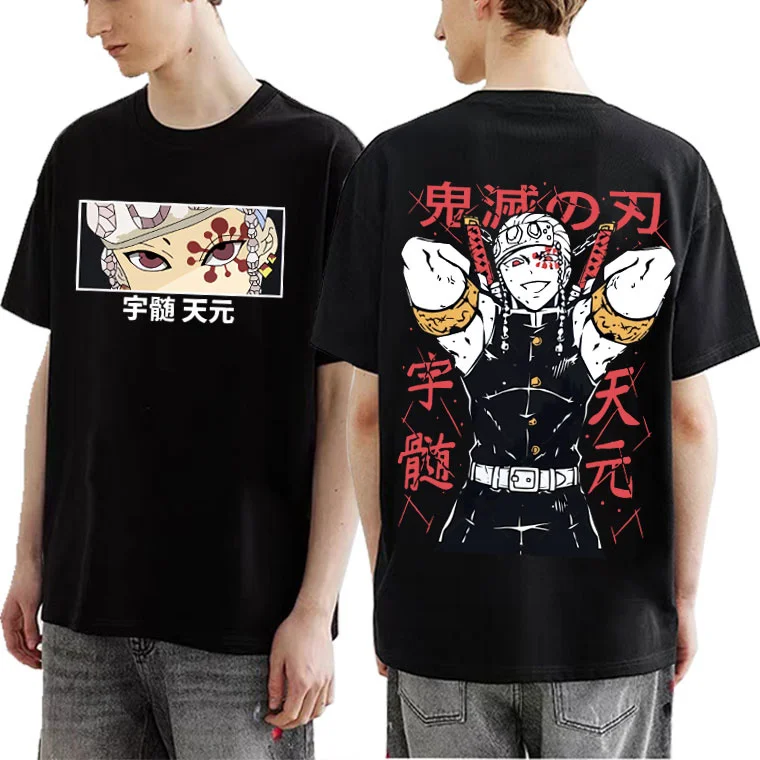 

Japan Anime Streetwear Demon Slayer Uzui Tengen Oversized Graphic T-shirts Regular Men Women Harajuku Hip Hop Cool T Shirts Tops