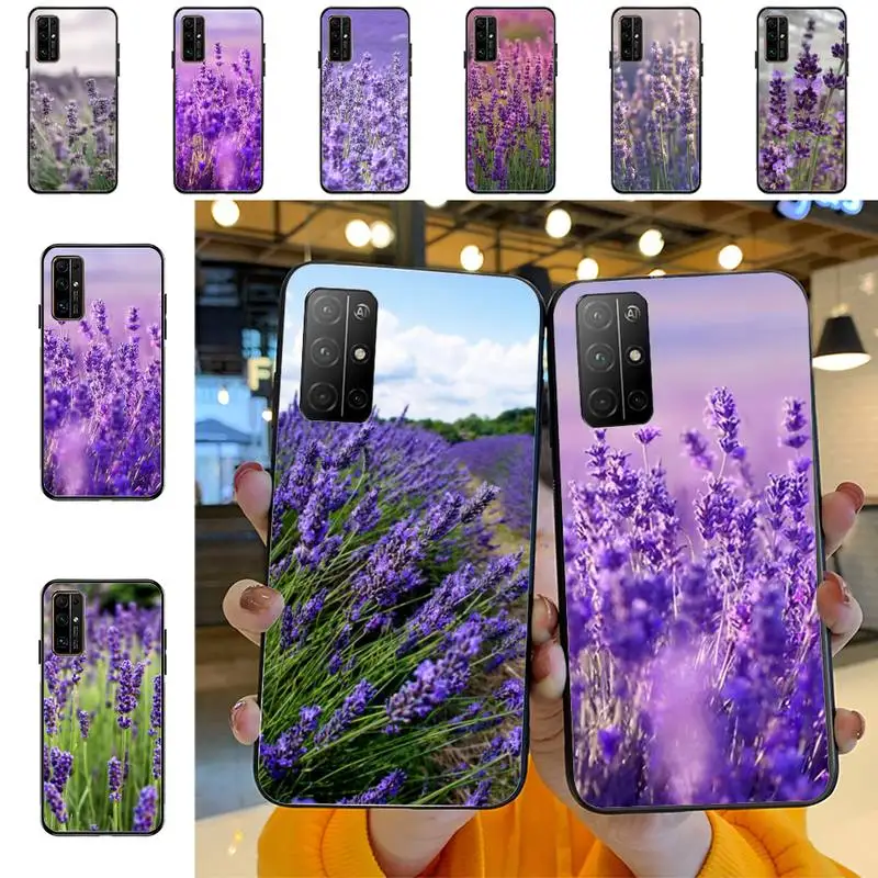 

Lavender Purple flowers Phone Case For Huawei Honor 10Lite 10i 20 8x 10 Funda for Honor9lite 9xpro Coque