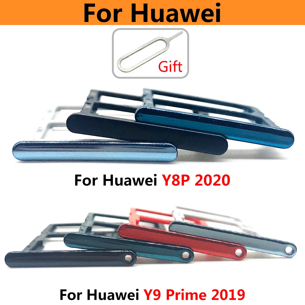 

10 шт. лоток для Sim-карты для Huawei Y6 Y7P Y8P 2020 лоток для SIM-карты слот Держатель Для Huawei Y9 Prime 2019 Запасная часть