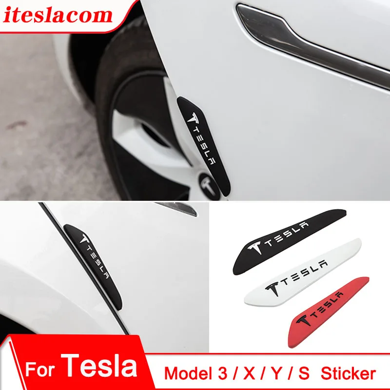 

2022 New Tesla Car Door Edge Corner Anti-collision Glue For Model 3 Y S X Guards Trim Molding Protection Strip Scratch Stickers