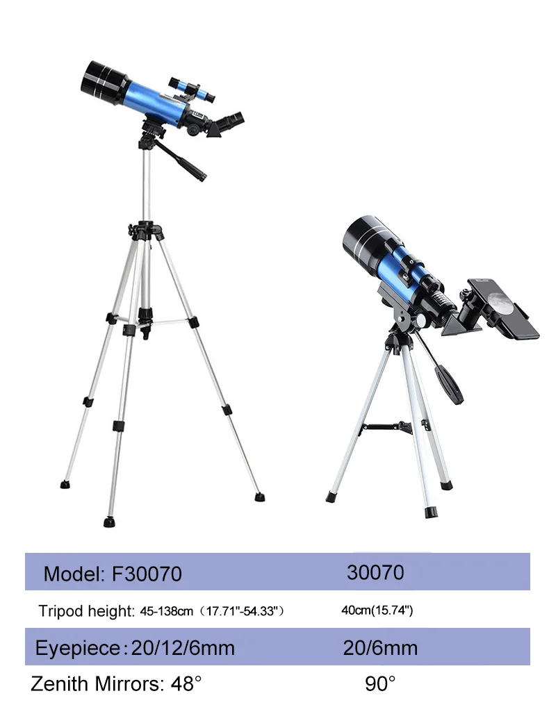 150 X Powerful Astronomical Telescope Zoom HD High-Power Portable Tripod Night Vision Deep Space Star View Moon Universe
