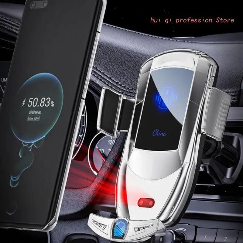 

Wireless Magnetic Charger 40W QC3.0 Auto-Clamping Car Air Vent Cellphone Mount Holder Bracket for Android iOS Devices