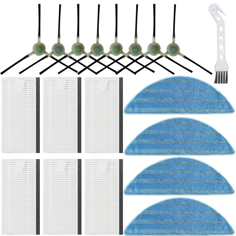 

Side Brush Filter And Mop Cloth Replacement Parts Kit For Lefant M200 M201 M501-A/B M520 T700 Robot Vacuum Cleaner