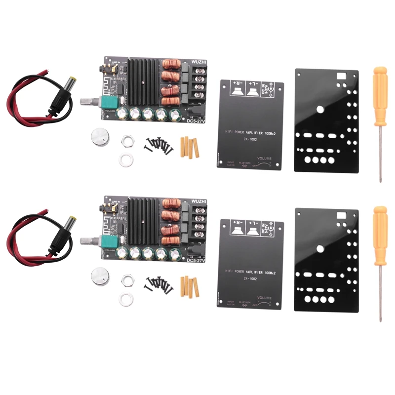

MOOL 2X ZK-1002 HIFI TPA3116 Bluetooth 5.0 Digital Amplifier Stereo Board 100W+100W AMP Amplificador Audio Home Theater