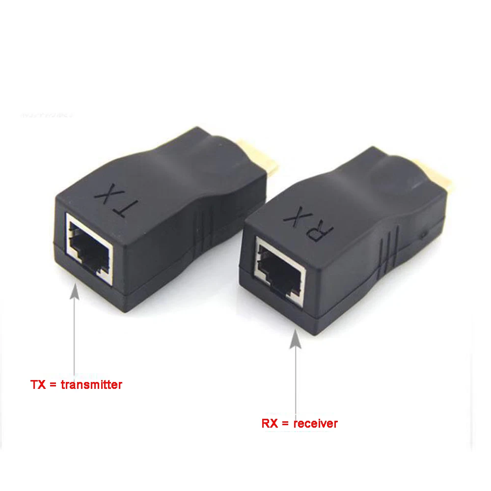 1080P до 30 м HDMI-совместимый удлинитель с удлинителем RJ45 LAN CAT5e / 6 UTP Ethernet-кабель |