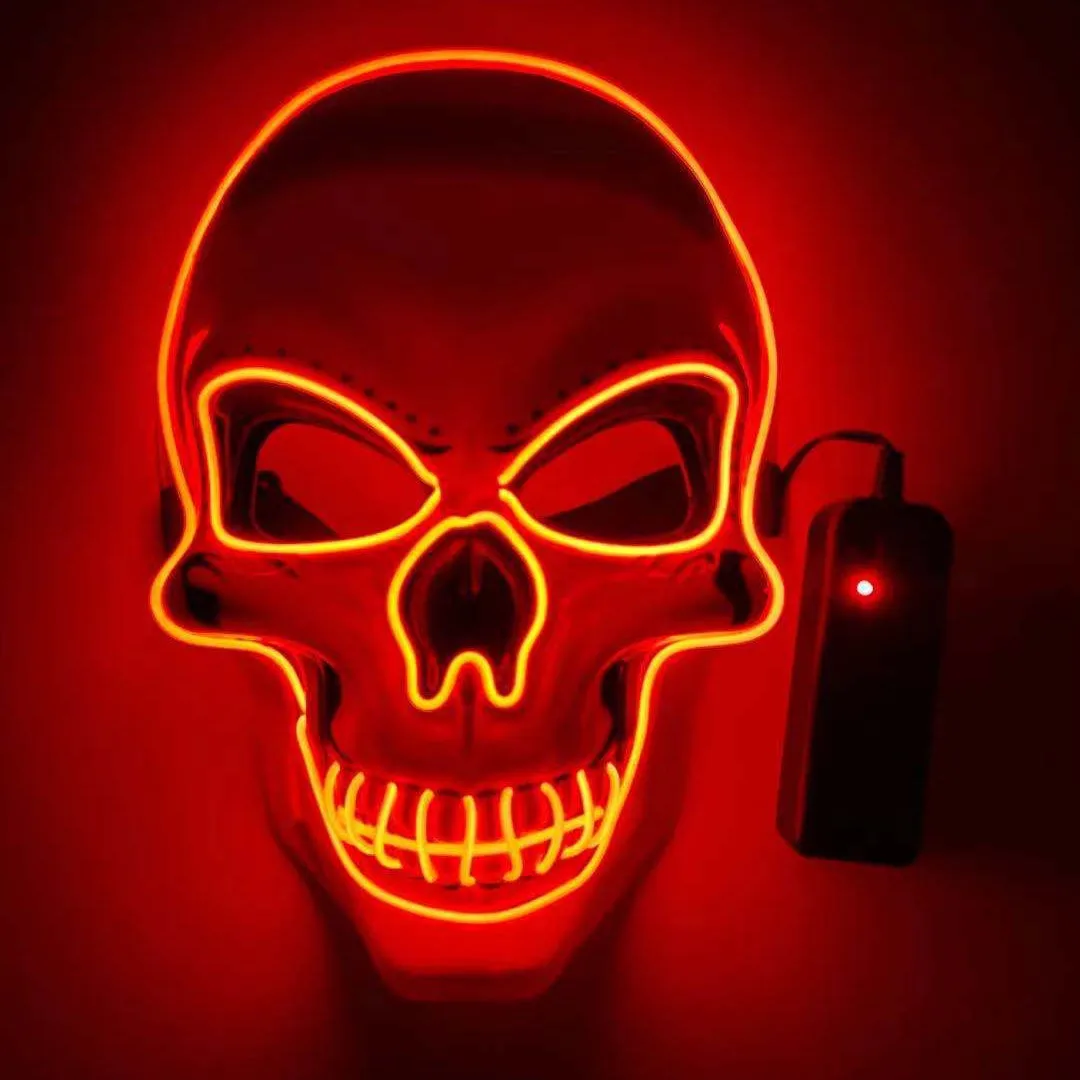 Hot Sale Halloween Mask Skull Light LED Horror Party Ghost Head Lighting Decoration Toy |