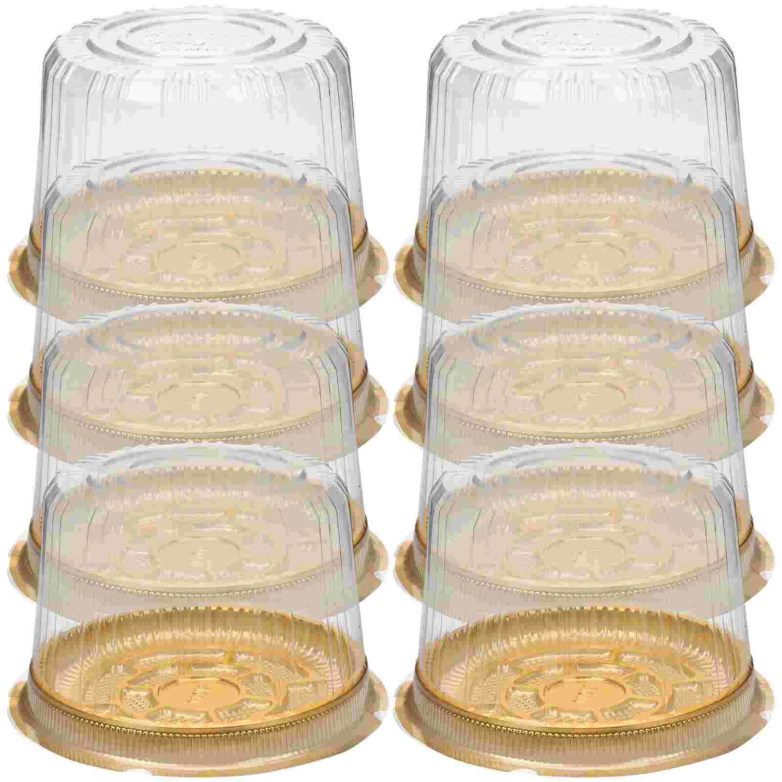 

20 Pcs Cake Box Transparent Carrier Slice Container Dome Stand Clear Plastic Cupcake Holder Lids Containers