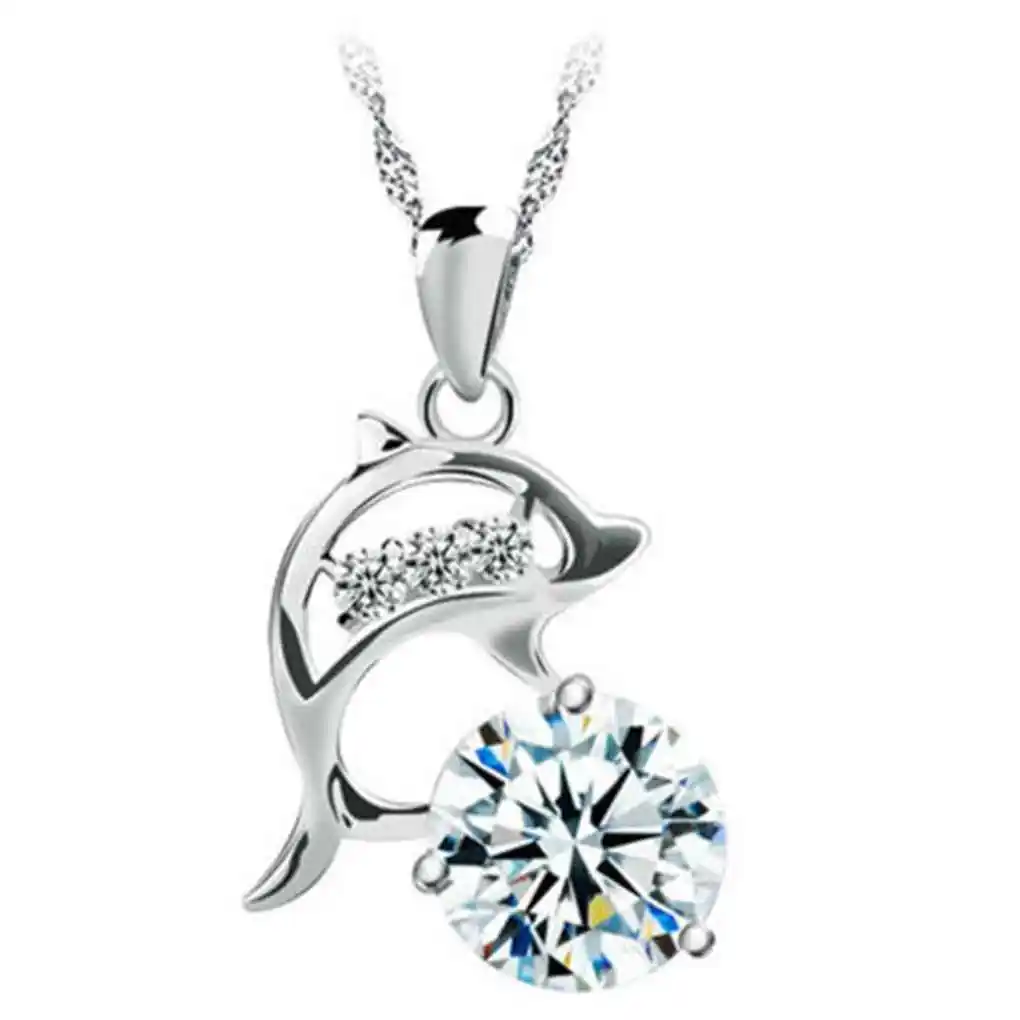 Ожерелье с дельфином для женщин и девушек ювелирные изделия цепочки из сплава