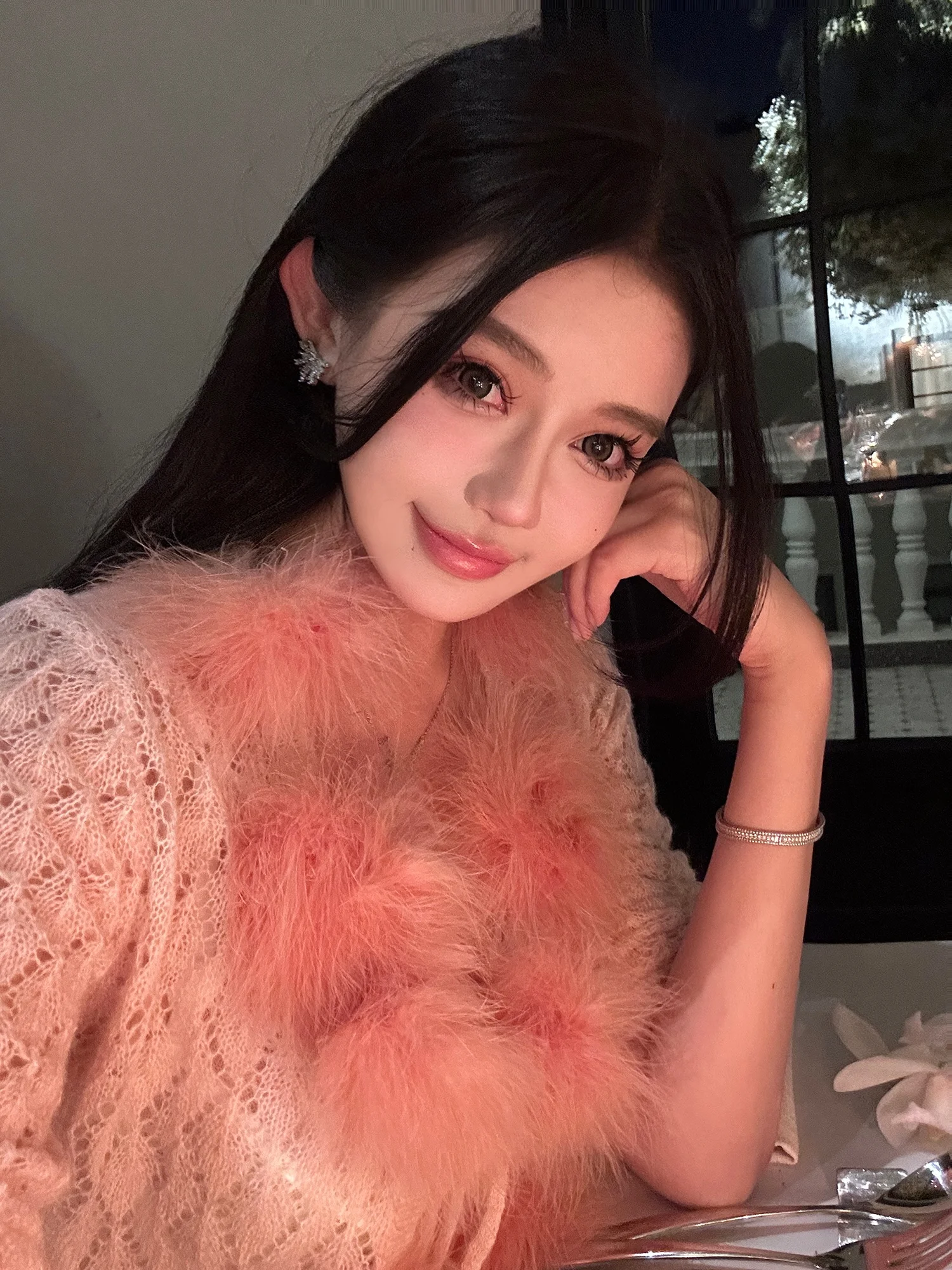 Виола [Романтический фейерверк] Graf * Ожерелье с высокой линией бисера на шее