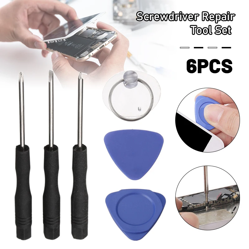 

6pcs/Set 6 in 1 Disassemble Repair Openning Tools Precision Mobile Phone Laptop Computer Screwdriver Repair Device Hand Tool Set