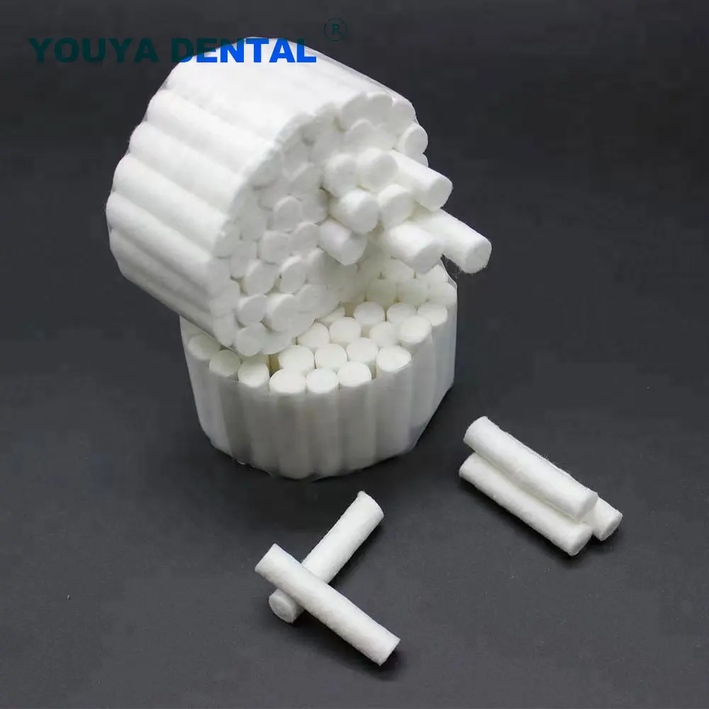 

Disposable Dental Cotton Roll Medical Teeth Whitening Cleaning Surgical Cotton Absorbent Blood-sucking Clinic Material 100pcs