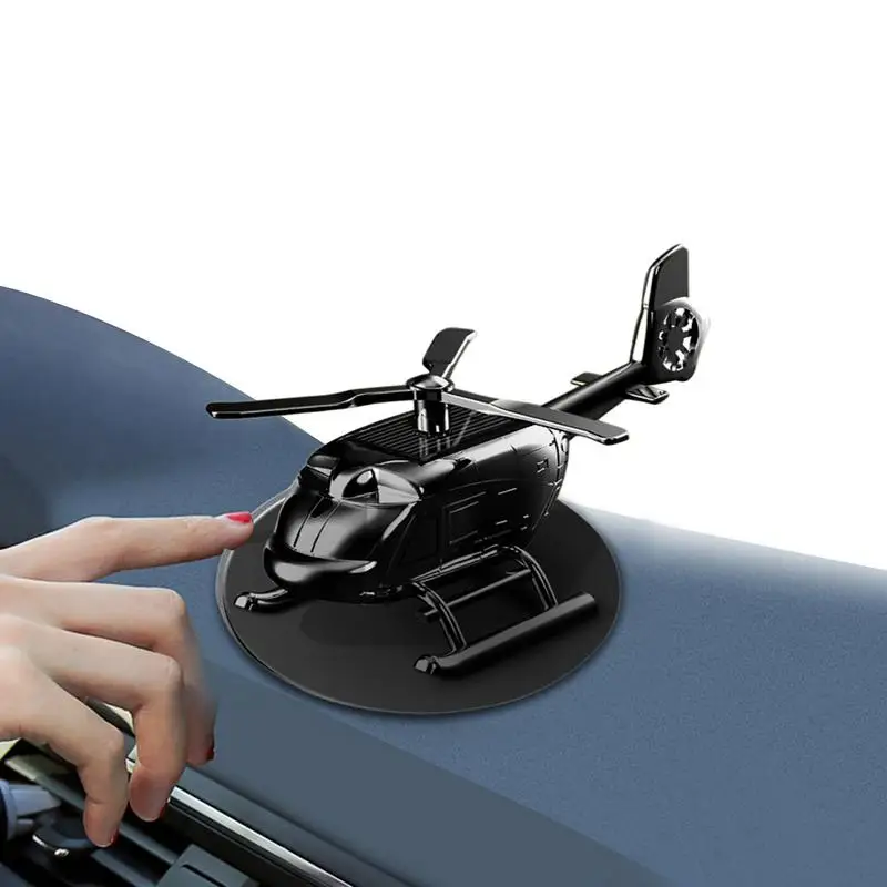 

Helicopter Fragrance Diffuser Decors Solar Mini Rotary Helicopter Zinc Alloy Aromatherapy Car Air Freshener Interior Decoration