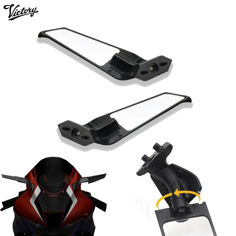 

Motorcycle Side Rearview Mirror Modified Wind Wing Adjustable 360 Rotating Rearview Mirror Suitable HONDA CBR600 CBR1000 CBR650