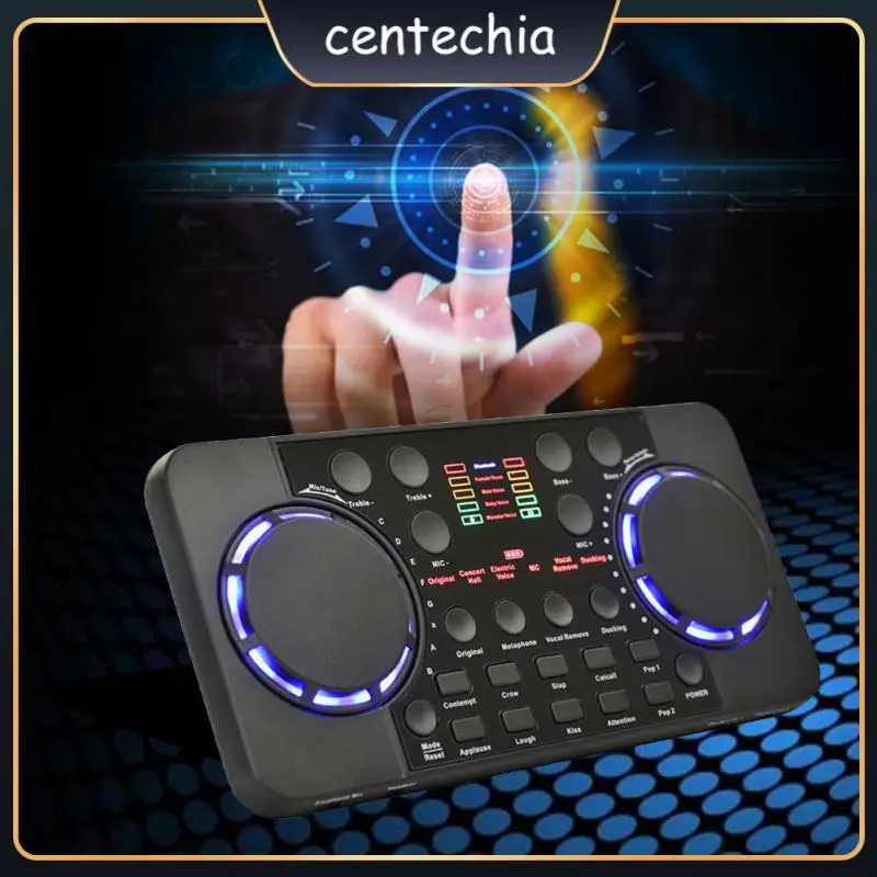 

bluetooth-compatible 4.0 Noise Reduction Processor Portable External Connection Mixer Long Battery Life Live Sound Card Mixer