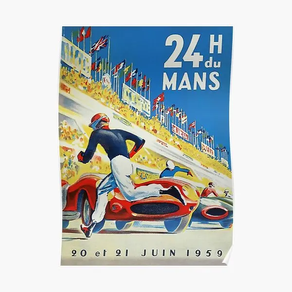 

Постер Le Mans 24 часа на автомобиль и гонку, винтажный домашний Декор, живопись, современное искусство, картина, смешная роспись, Декор стены ко...