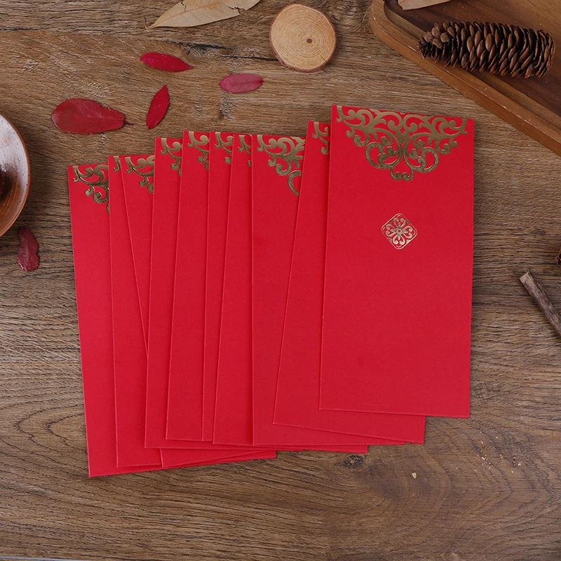 Фото 10pcs Happy Lucky New Year Wedding Red Envelope Chinese Spring Festival Gold Printing Red Pocket To Fill In Money №3