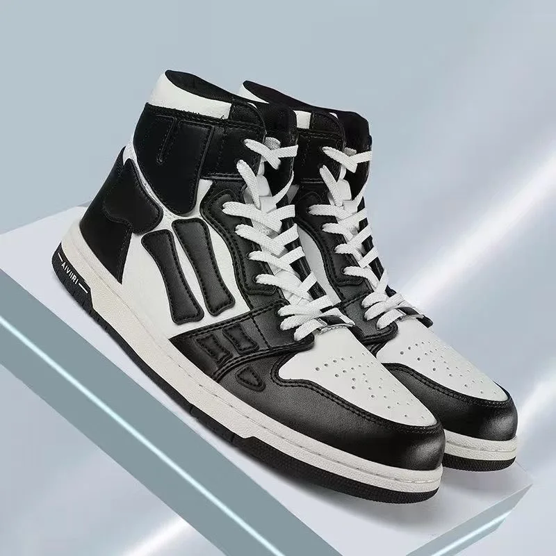 

2023 High Quality Men Shoes New High Top Casual Shoes Teenagers Autumn Leather Sneakers Shoes Plus Size men and women Flat 44