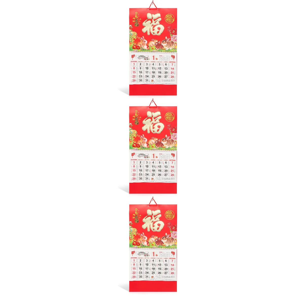 

Calendar Monthly Year Rabbit Lunar Wall New Traditional Chinese Planner Zodiac Table Office Design Tearable Desk Bunnyhome