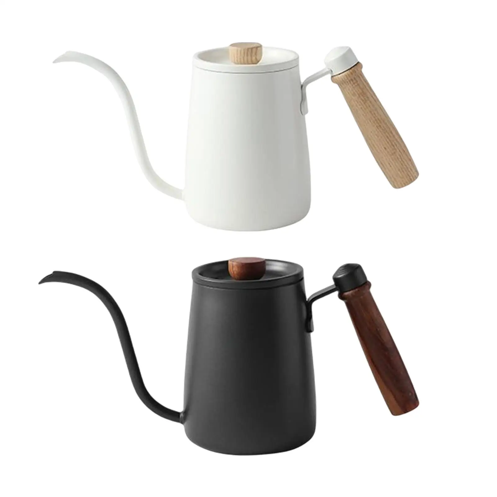 

Чайник для кофе из нержавеющей стали с деревянной ручкой, стойкий к коррозии