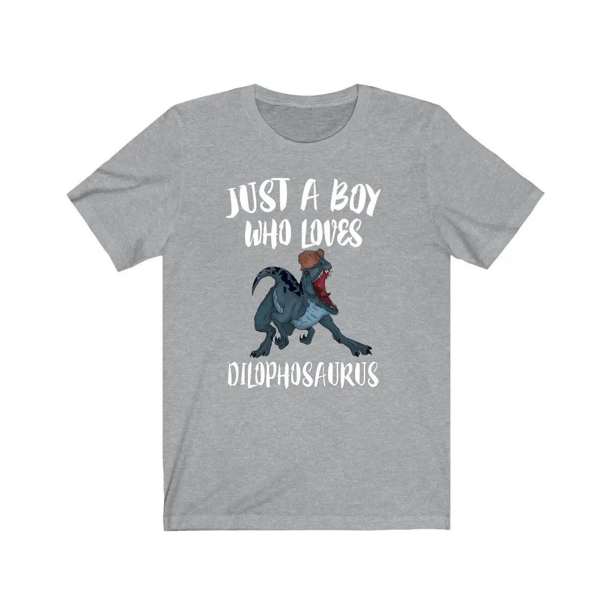 Just A Boy Who Loves Dilophosaurus Dinosaur T Shirt Lover Animal Adult Kids