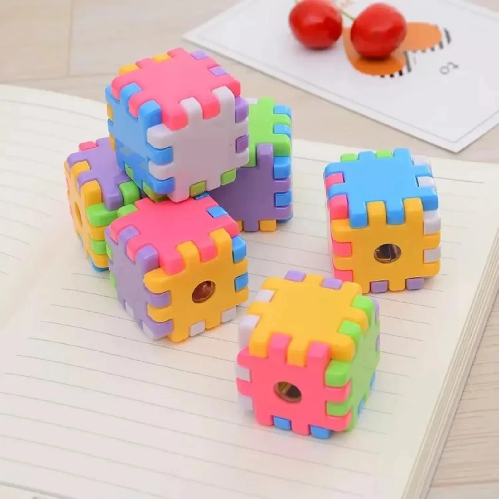 1 шт. Kawaii креативные блоки точилка для карандашей канцелярские принадлежности