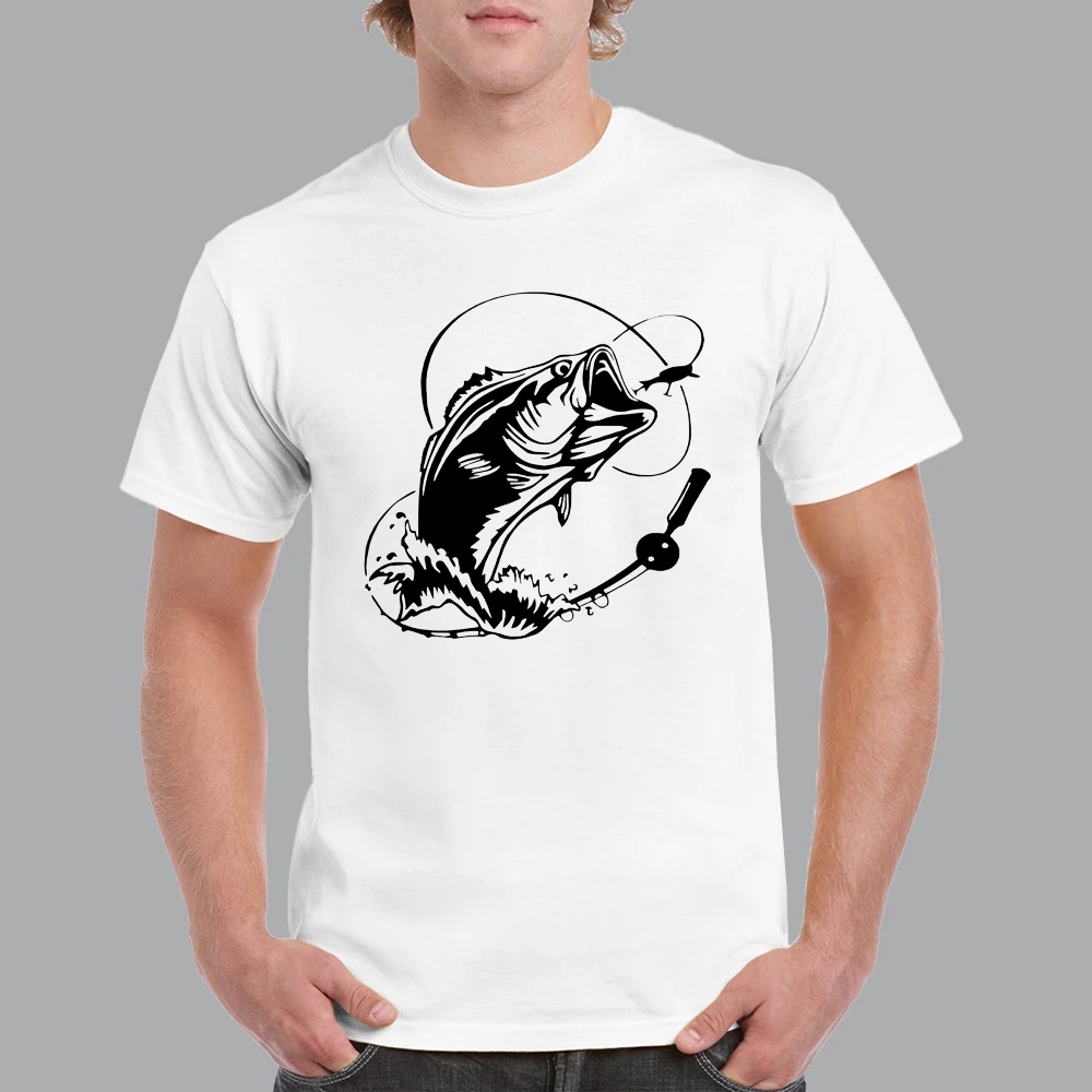 

Harajuku Funny Fishing Printed T Shirt For Men Hip Hop Style Oversized Short Sleeve Street O-neck Pullover Summer Casual Top Tee