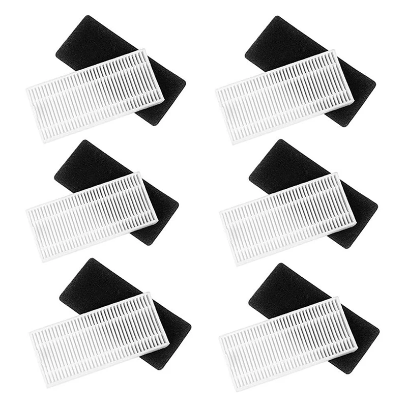 

6 сменных фильтров для Conga Excellence ECOVACS N79 Eufy Robovac 11, аксессуары для робота-пылесоса