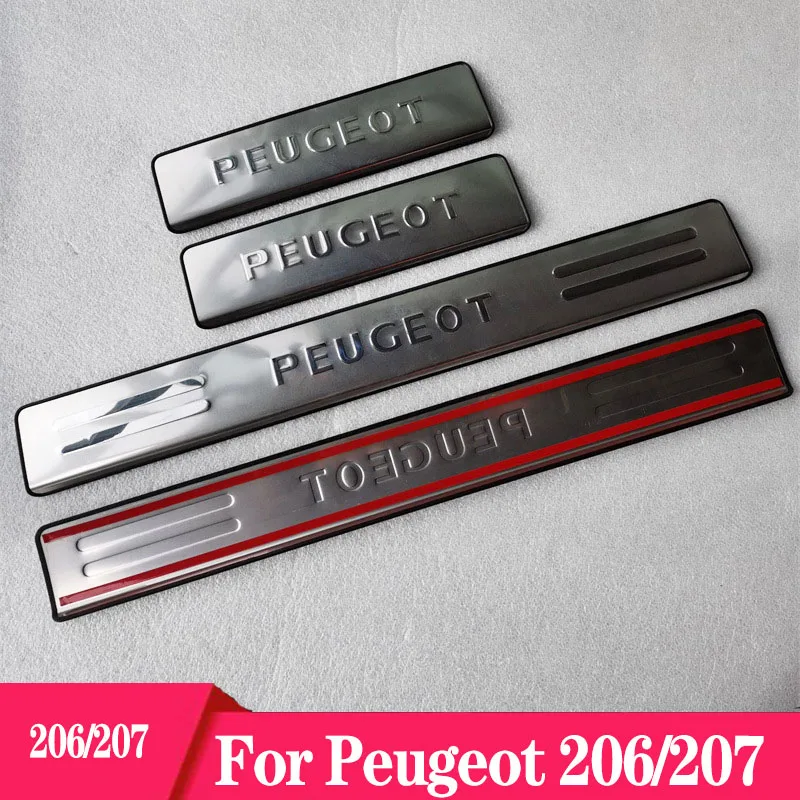

For Peugeot 206/207 Retrofit Special Peugeot Threshold Strip Welcome Pedal Trunk Guard Car Accesories Interior