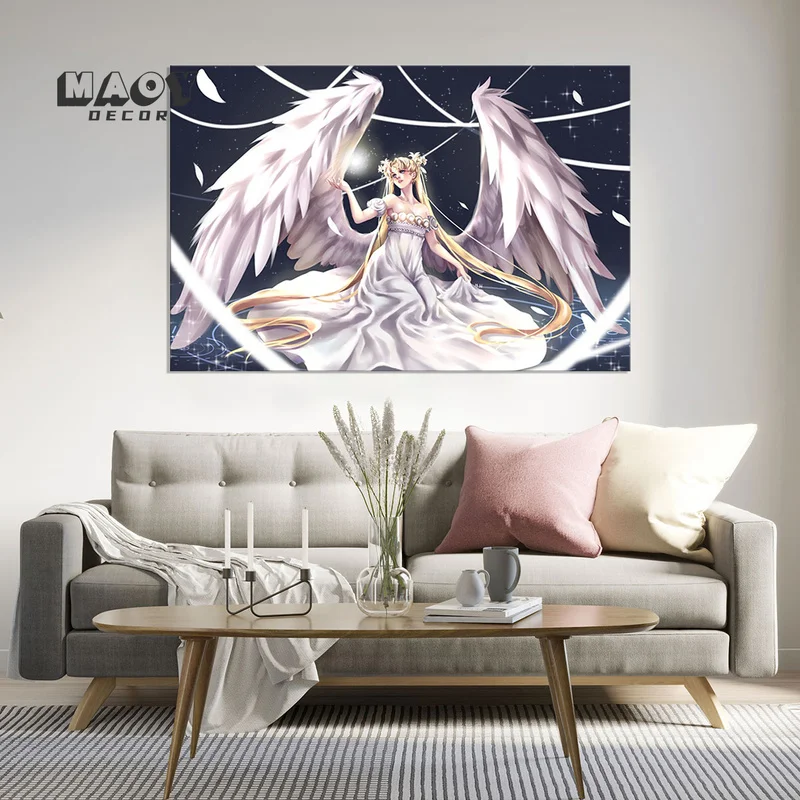 

Anime Sailor Moon Frame Poster Canvas Painting Wall Art Pictures Bedroom for Living Room Modern paintings Room Decor Aesthetic