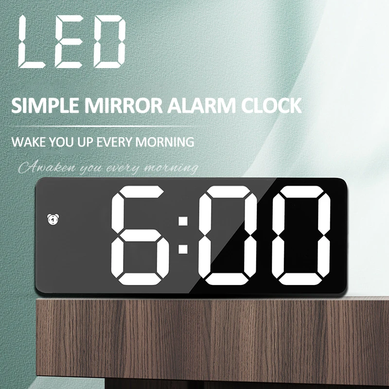 Xiaomi Mijia Digital Alarm Clock LED Screen Electronic Clock Large Number Display Clocks Digital Table Clocks With Voice Control enlarge
