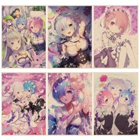 re zero good quality prints and posters kraft paper prints and posters decor art wall stickers