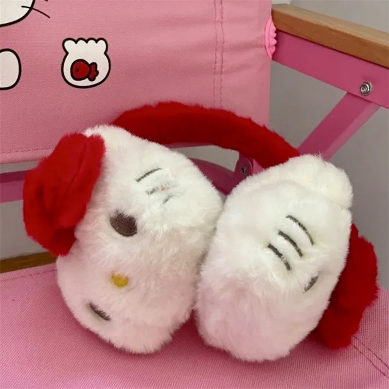 Наушники с героями мультфильмов Hello Kitty теплые холодные и антифризные езда на