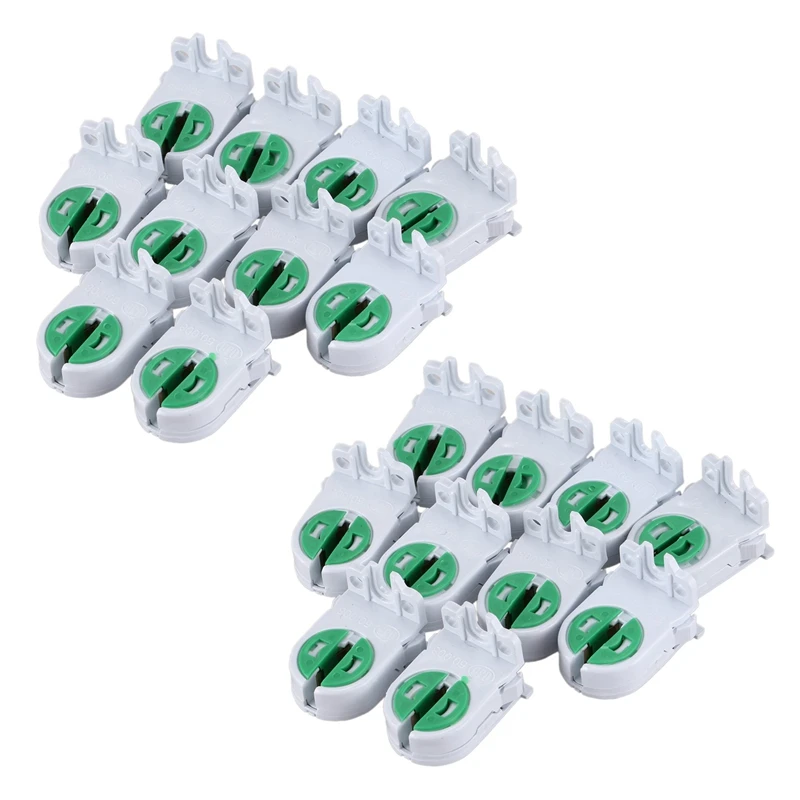 

20Pcs Dual Terminals T5 T4 Fluorescent Tube Bulb Lamp Holder Socket