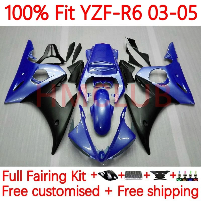 

Инжекционный корпус для YAMAHA YZF-R6 YZF600 YZF R6 600 R 6 CC YZFR6 2003 2004 2005 YZF-600 03 04 05 OEM обтекатель 9No.64 металлический синий