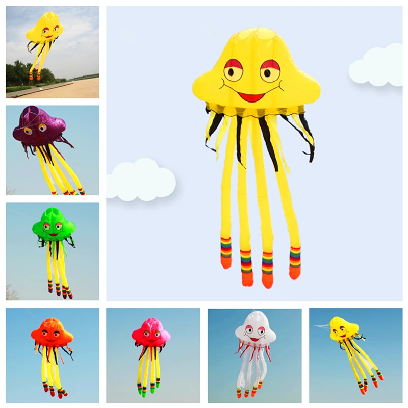 Бесплатная доставка 5 м воздушный змей-медуза летающий осьминог мягкий змей