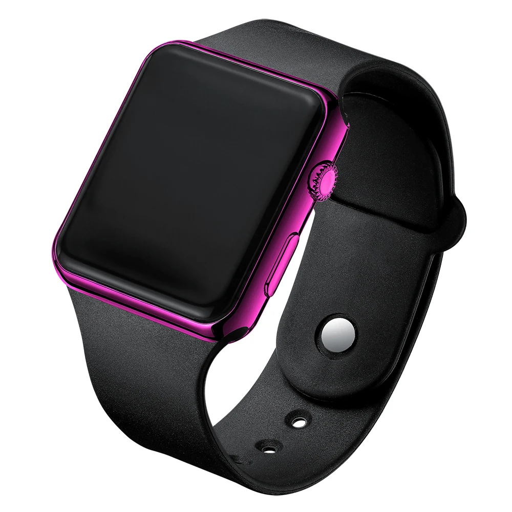 Часы наручные для мужчин и женщин повседневные спортивные светодиодные