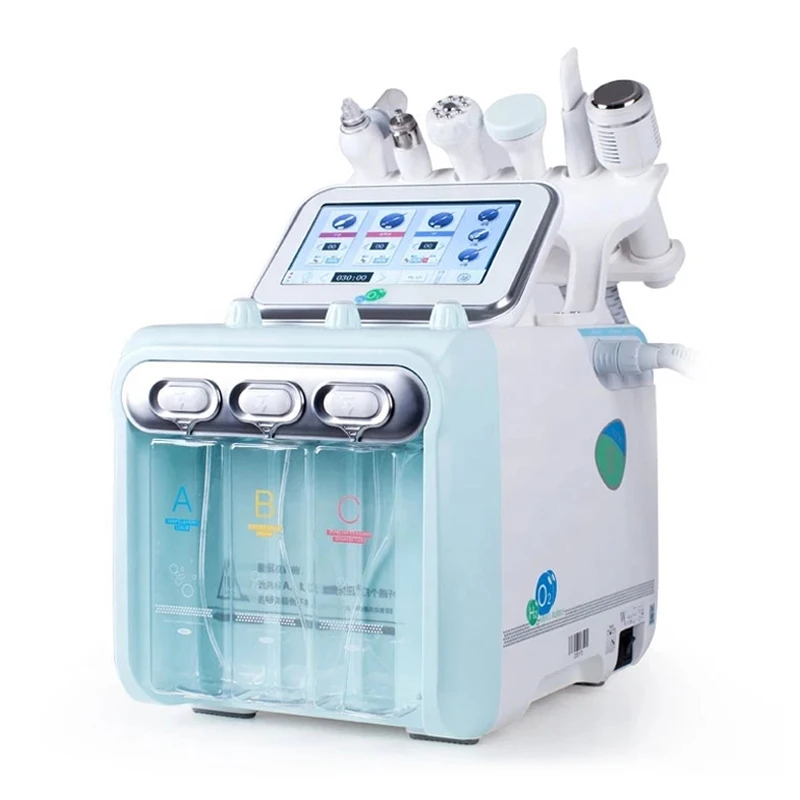 

H2O2 Hydrogen Oxygen 6 in 1 Small Bubble Facial Hydrating Beauty Instrument Skin Cleaning Microdermabrasion Instrument