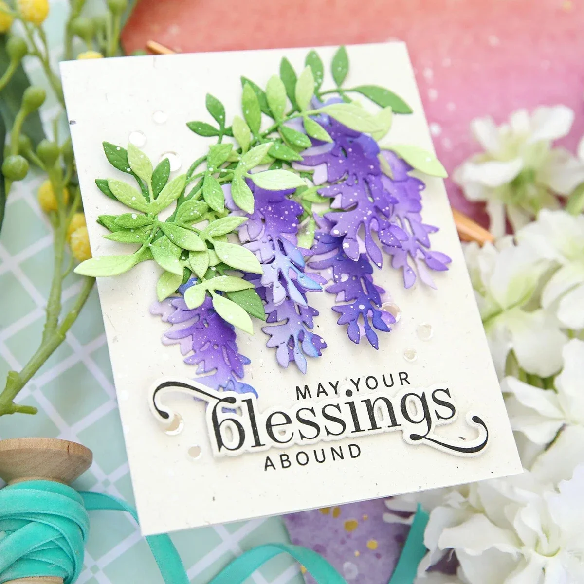 Новые металлические Вырубные штампы ботанические Глициния вырезанные для